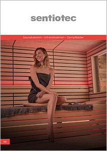 Titelseite von Sentiotec Sauna Infrarot Dampf Katalog